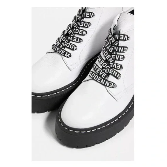 New! STEVE MADDEN “Vlais” Chunky Leather Platform Combat Boots - Picture 4 of 12